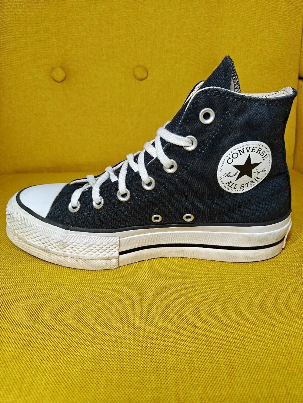 CONVERSE Chuck Taylor Black All Star Platform High Top  Women's  Sneaker Size 7